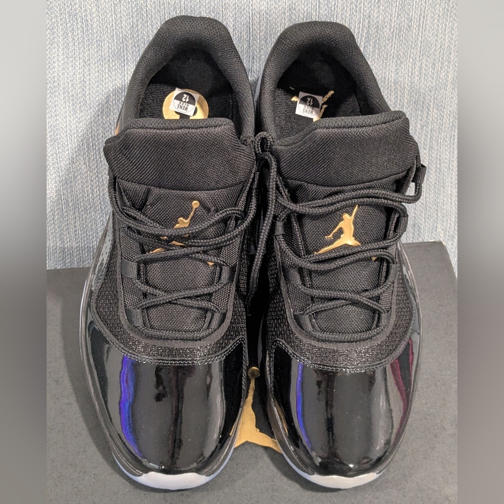 Air Jordan Black and Gold Sneakers